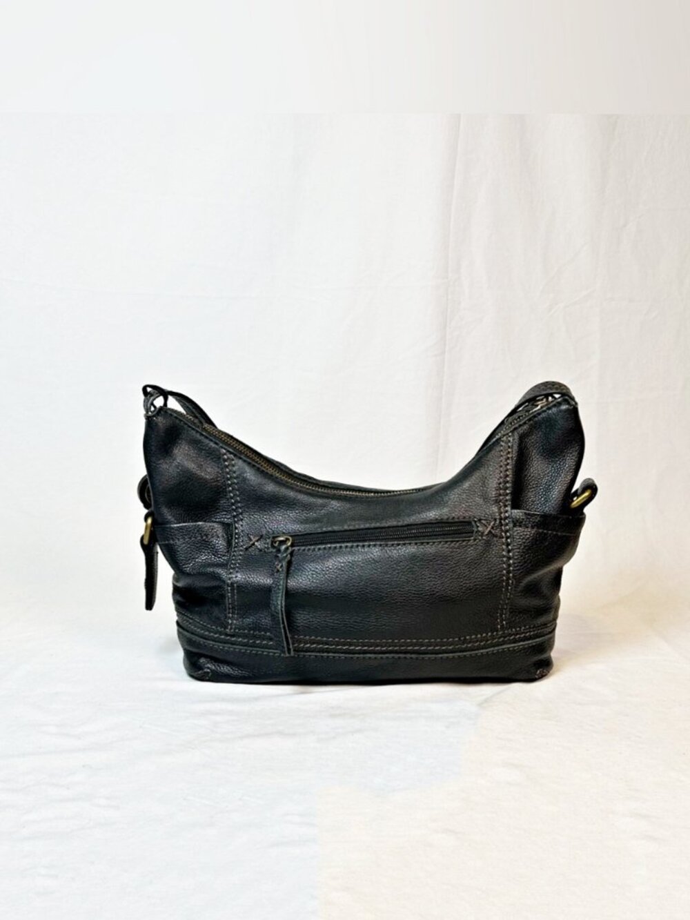 The Sak Soft Black Pebbled Leather Kendra Hobo Shoulder Bag - Picture 8 of 8